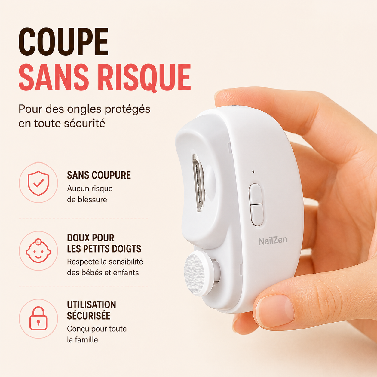 NailZen – Coupe-ongles électrique 3-en-1 | Zenivia