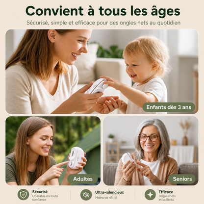 NailZen™ — Coupe-ongles électrique pour enfants et parents